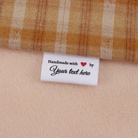 cotton tags sewing labels brand custom logo business name washable handmade love heart 30mm x 50mm md5204