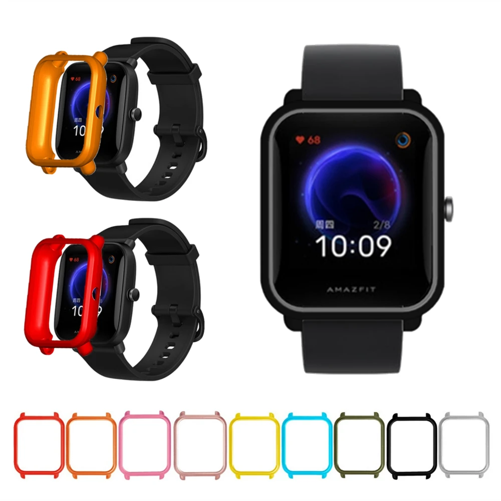 Мягкий ТПУ чехол для Amazfit Bip U защитная рамка Huami BipU Pop чехлы смарт часов защитный