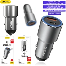 DUDAO PD Car Charger USB C 18W Quick Charge 3.0 QC3.USB Car Fast Charger