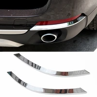 wooeight 2x silver abs rear fog light lamp frame cover for bmw x5 f15 2014 2018 silver taillight decor decals trim car styling