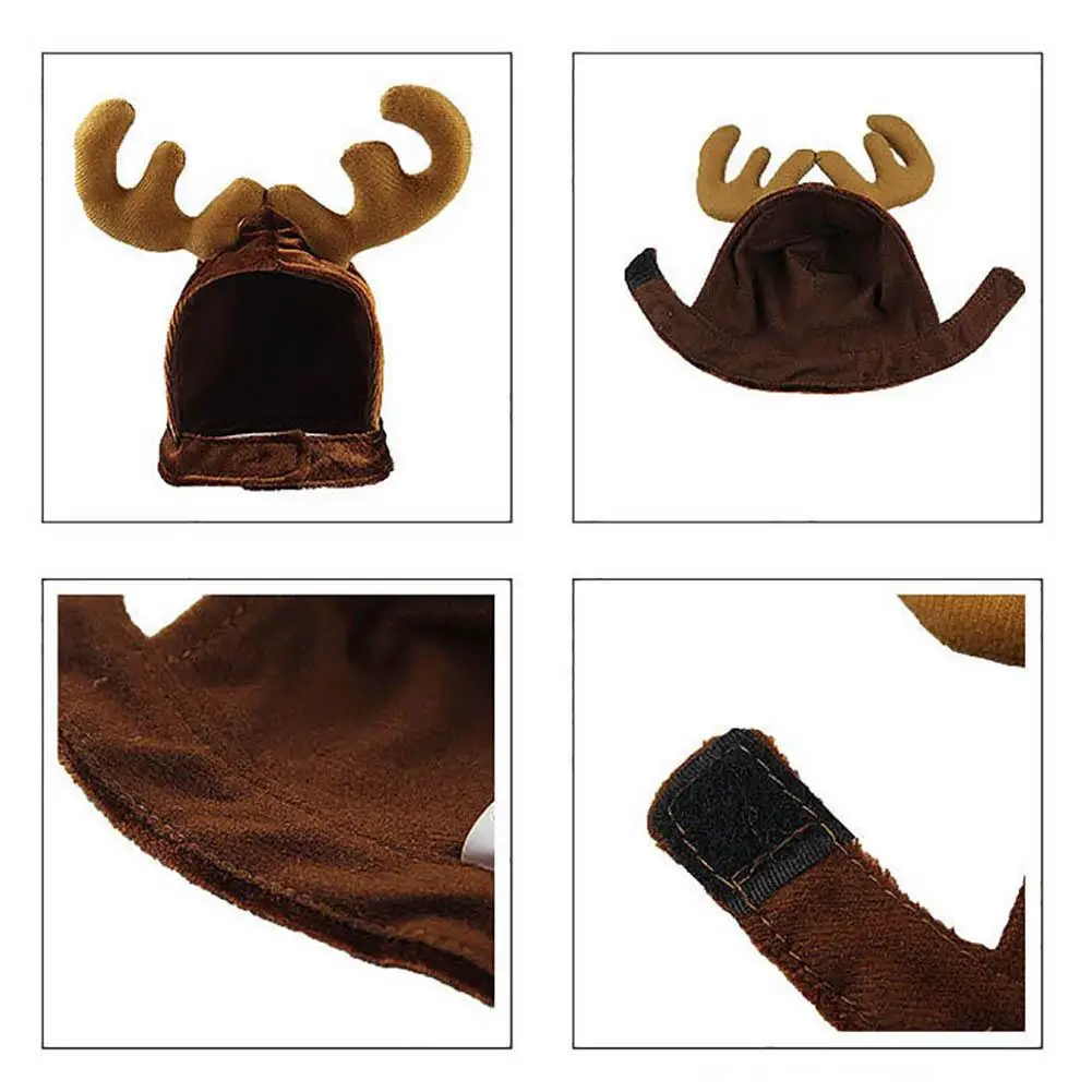 HOT SALES！！！Xmas Pet Dog Cat Cap Deer Antler Festival Christmas Party Holiday Headwear Hat | Дом и сад