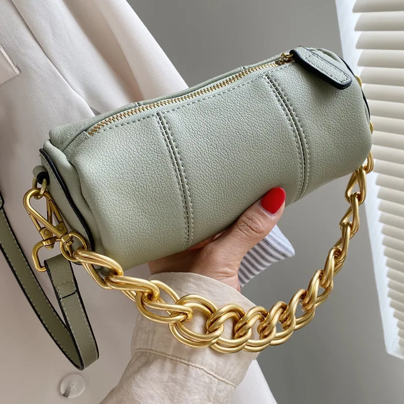 

Сумка женская из искусственной кожи, с цепочкой, 2021