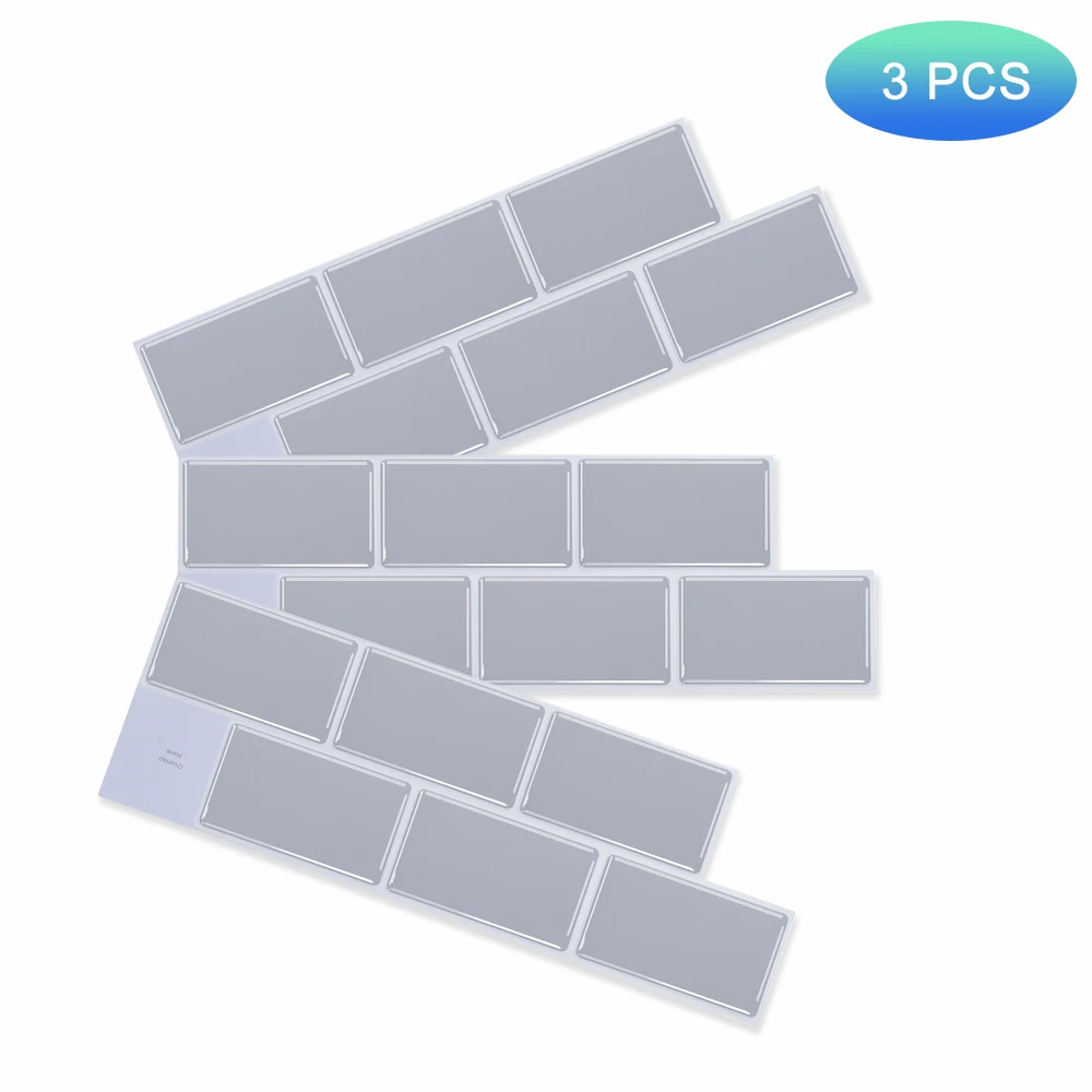 

EasyTiles Subway Stickers 3D Glue Wallpaper Self Adhesive Kitchen Backsplash For Kitchen Bathroom RV Room - 3 Sheets