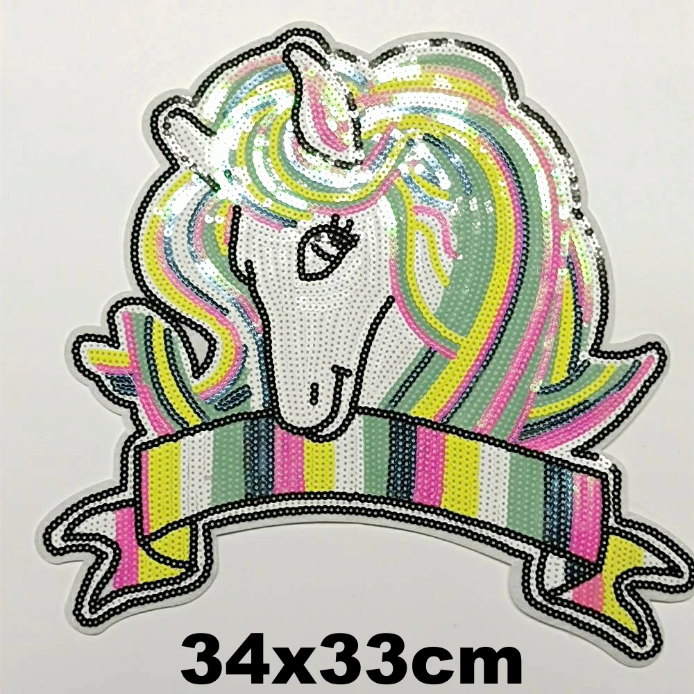 

large embroidery big horse cartoon patches EE-3375