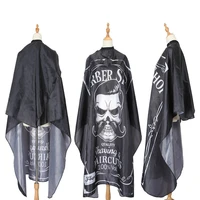 2019 new haircut hairdressing barber cloth skull man pattern apron polyester cape hair styling design supplies salon barber gown