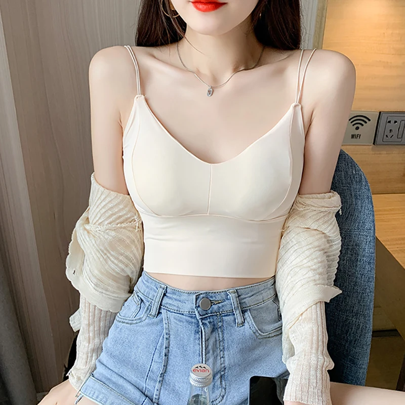 

Crop Top Women 2021 Summer Sexy Version Slim White Tshirt Korean Fashion Knitted O Neck Sleeveless T-shirts Cropped Tops Mujer