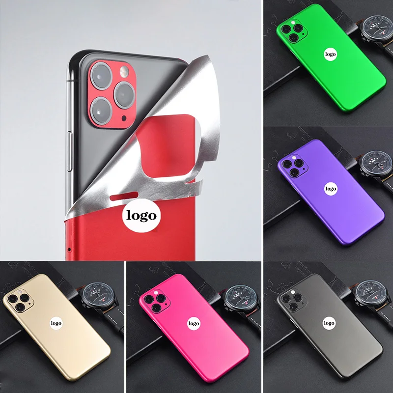 

For iPhone 7 8 X XS XR 11Pro Max Back Film Thin Screen Protector Protective Stickers Cover Color Paster Rear Decorative Film