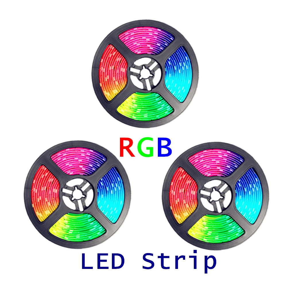 Водонепроницаемая светодиодная лента 2835 RGB 5/10/15 м 12 В постоянного