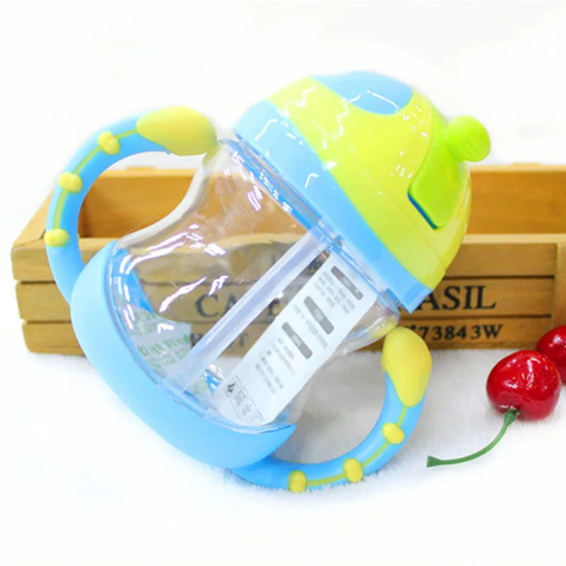 

220ml Baby Feeding Bottle Infant Children Drinking Bottles Kid PP Non-spill Portable Straw Water Cup Drinkware Newborn Cup
