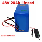 48V 20ah lifepo4 батарея 32650 lifepo4 ячейки с 50A BMS для 2000w скутер электрических транспортных средств citycoco трицикл + 3A зарядное устройство