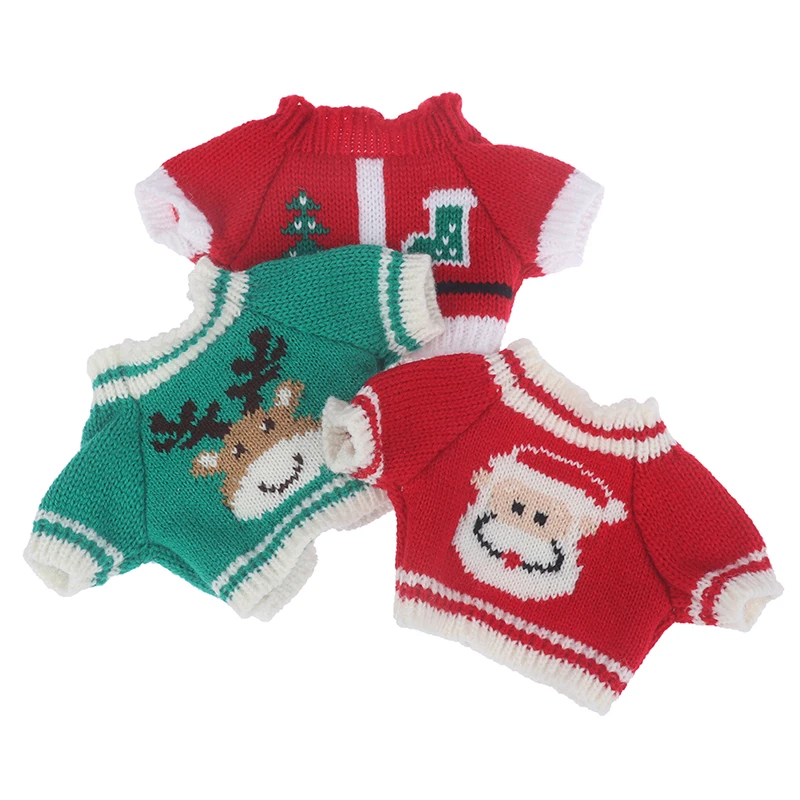 1 Pc 20-30cm teddy bear doll duck Christmas series sweater Bag Plush Doll Clothes images - 6