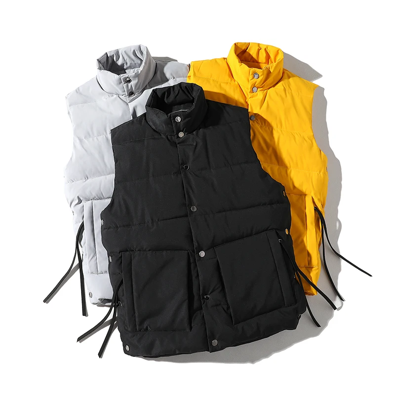 

2020 Autumn Winter Mens Vests Fashion Men Sleeveless Jackets Male Vests Thicken Warm Outwear Jacket Waistcoats Clothing 4XL