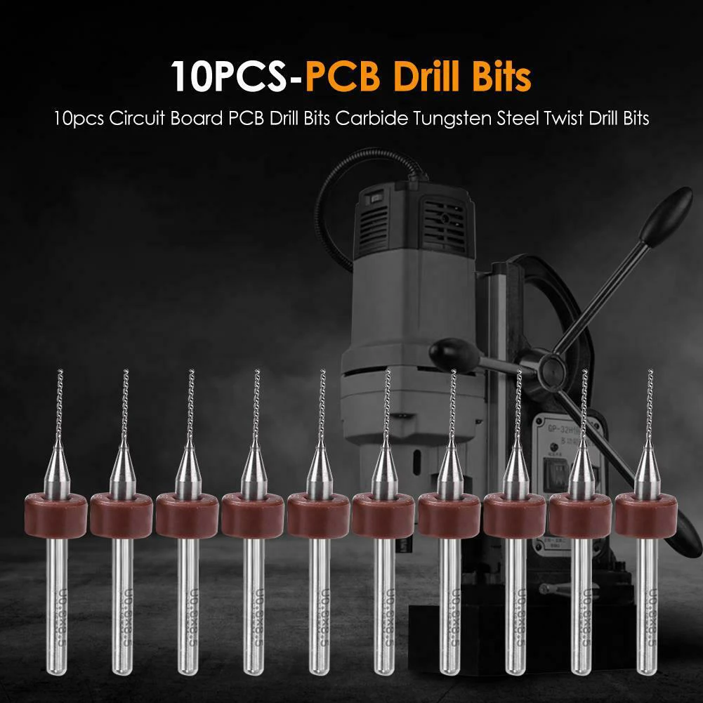

10Pcs PCB drill bit 10* 10x CNC End Mill Blade carbide Engraving Cutter
