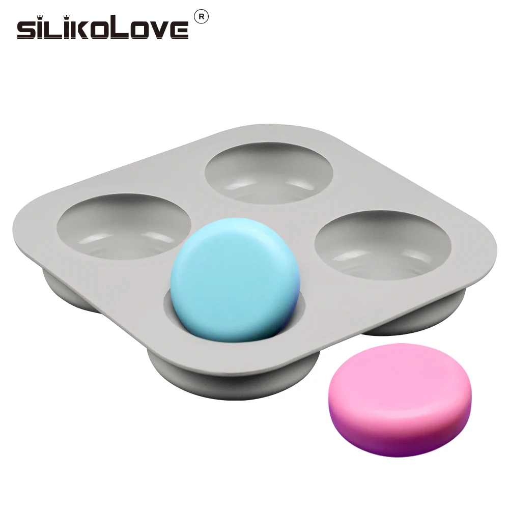

SILIKELOVE 4 Cavity Oval Soap Mold Silicone Molds for Soap Making 3D Handmade Soap Forms Soap Silicon Molds