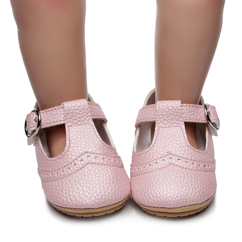 

Baby Girls Shoes Infant Soft First Walkers Toddler Kids Nonslip Indoor Outdoor Shoes Spring Autumn Solid PU Casual Shoes
