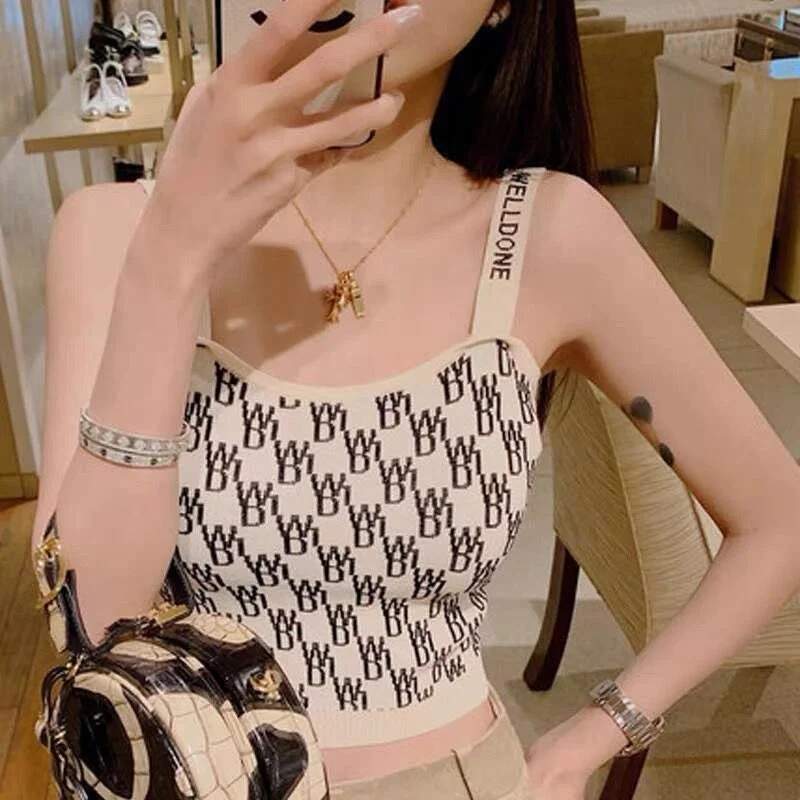 

Letters Printed Camisole 2021 New Summer Ins Fashion