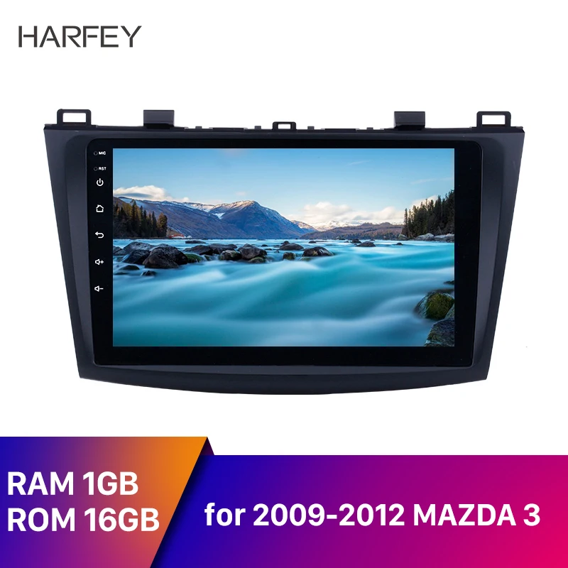 Автомобильный мультимедийный плеер Harfey 9 дюймов Android 8 1 Автомагнитола для MAZDA 3 2009