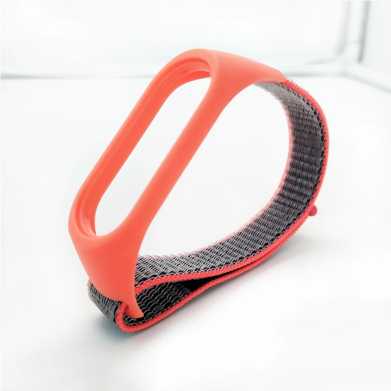 Electronic pink Спортивный ремешок-петля для Xiaomi mi, ремешок 4, 3, нейлоновый браслет mi band 4, 3, сменный Браслет correa, Xiaomi mi, ремешок 4, 3, ремешок - Цвет ремешка: Electronic pink