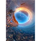 5D алмазная живопись сделай сам, квадратная круглая Алмазная мозаика, Приморская красота, Набор для вышивки крестиком, подарок ручной работы WG2435