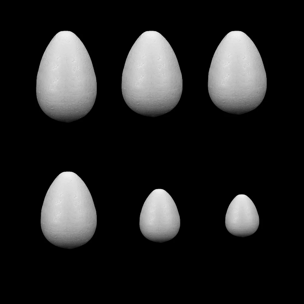 10Pcs Artificial Foam Eggs Easter Chridren DIY Toy White Craft Egg Christmas Home Styrofoam Ball Decor Wedding Party Supply | Дом и сад