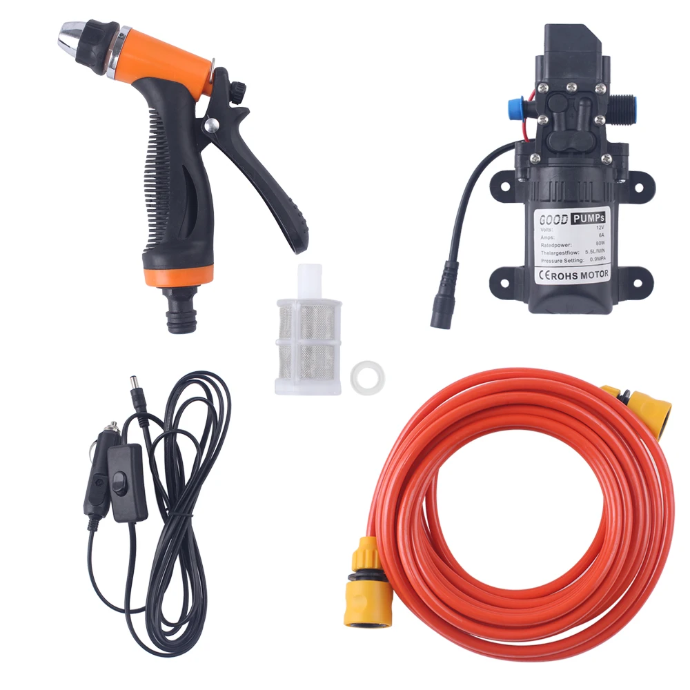 Купить Пистолет для мойки автомобиля, портативный насос высокого давления, 12 В