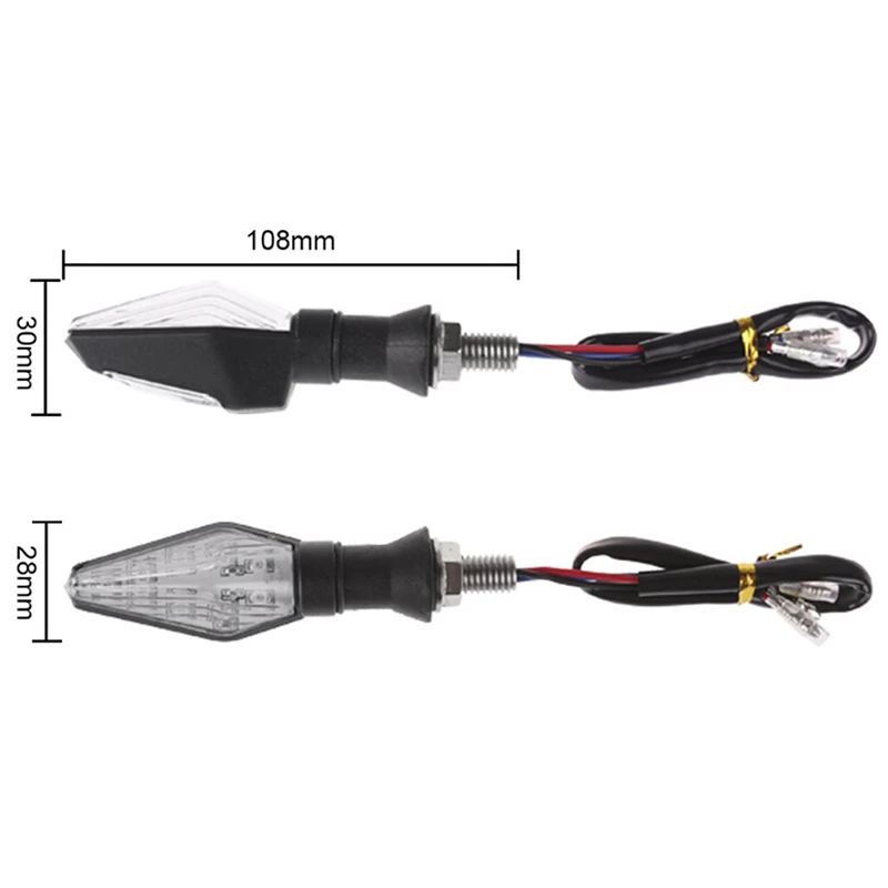

1pcs 12LED Amber+Blue Motorcycle Turn Signal Indicator Light Blinker Universal