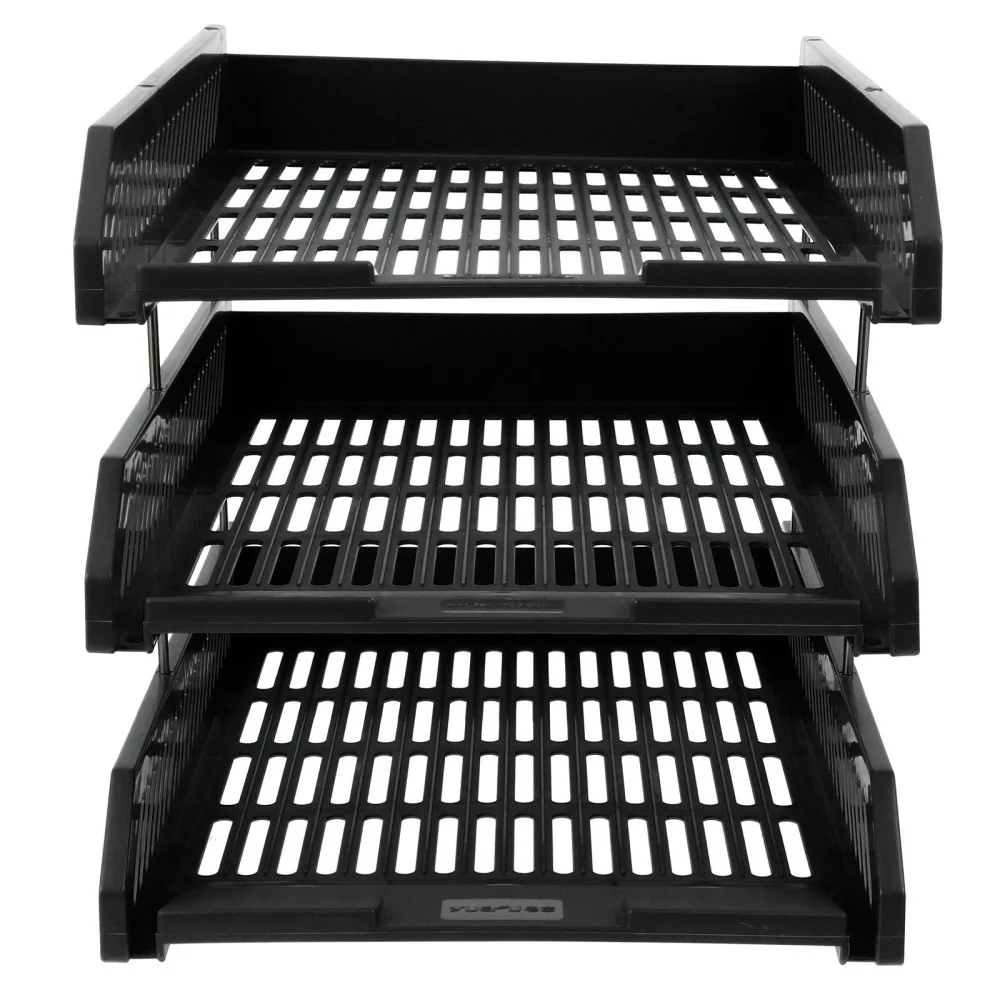 

1pc 3 Tier Document Rack File Holder Letter Folder Tray for Company Office