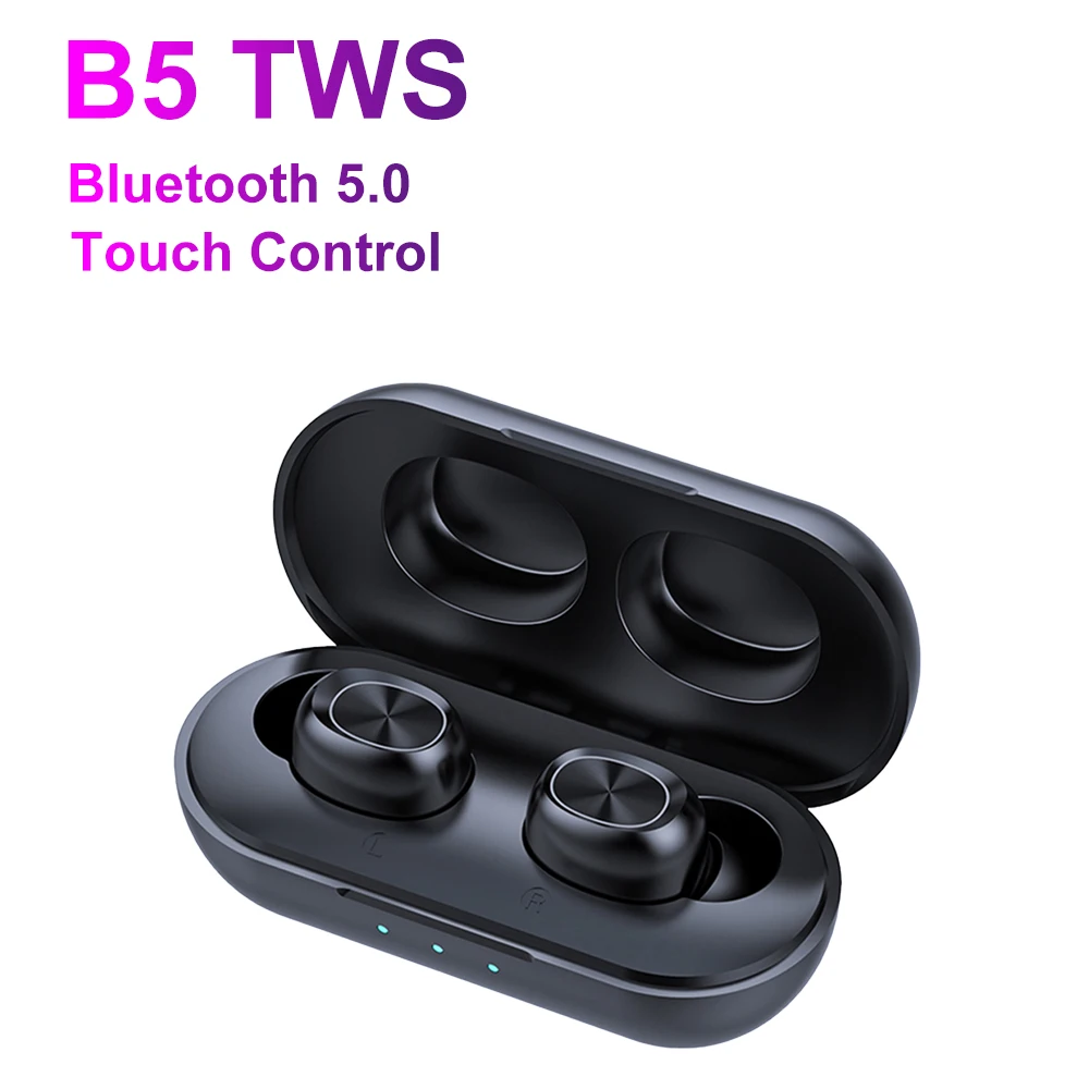 B5 tws B5 TWS Bluetooth 5,0 Беспроводные наушники с сенсорным управлением Водонепроницаемые 9D стерео наушники спортивные Blutooth гарнитура слуховой аппарат - Цвет: B5 tws