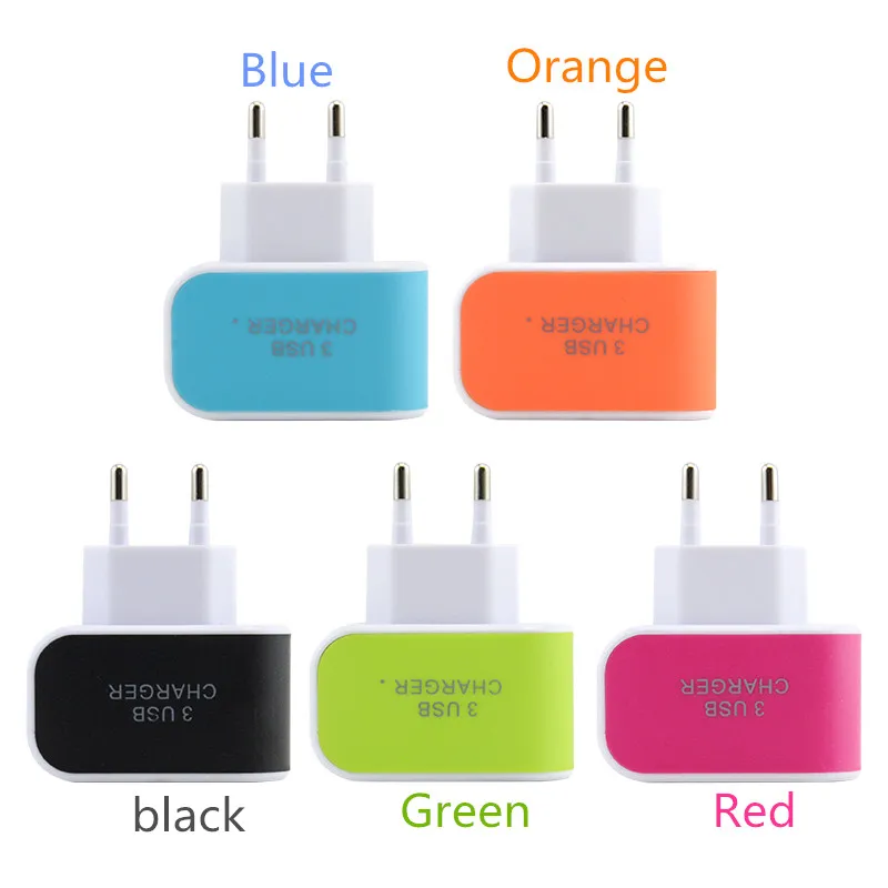 Fuloophi 5V 1A штепсельная вилка европейского стандарта 3 порта многостенное USB смарт