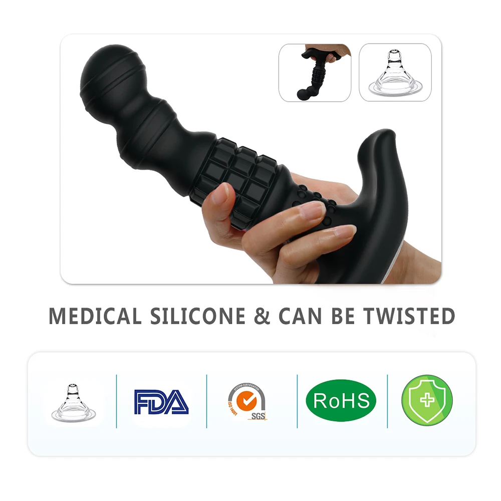 Male Anal Vibrator For Men Dildo Plug Prostate Massager Radio Controlled 360 Degree Rotation G point Stimulate Adult Toys | Красота и