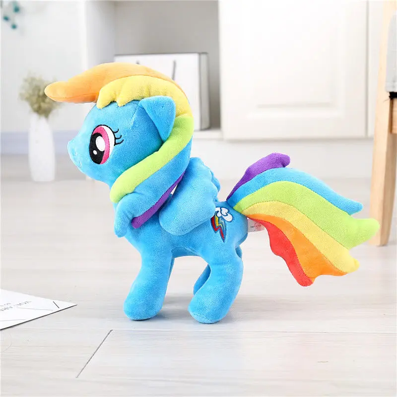 Единорог Радуга плюшевые игрушки синяя лошадь плюшевая кукла ПП хлопок мягкие