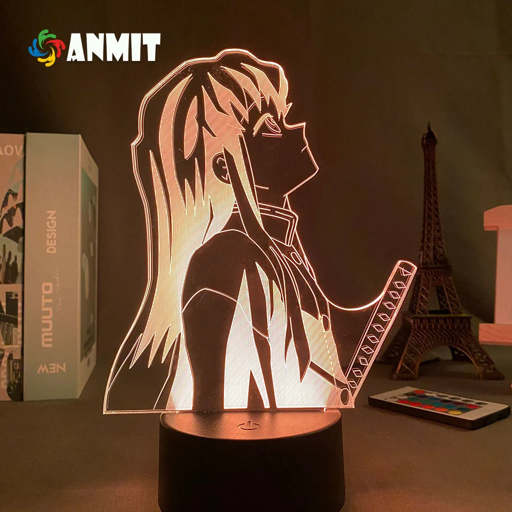 

Anime 3D Lamp Kimetsu no Yaiba Muichiro Tokito Led Night Light for Bedroom Decor Gift ANMIT