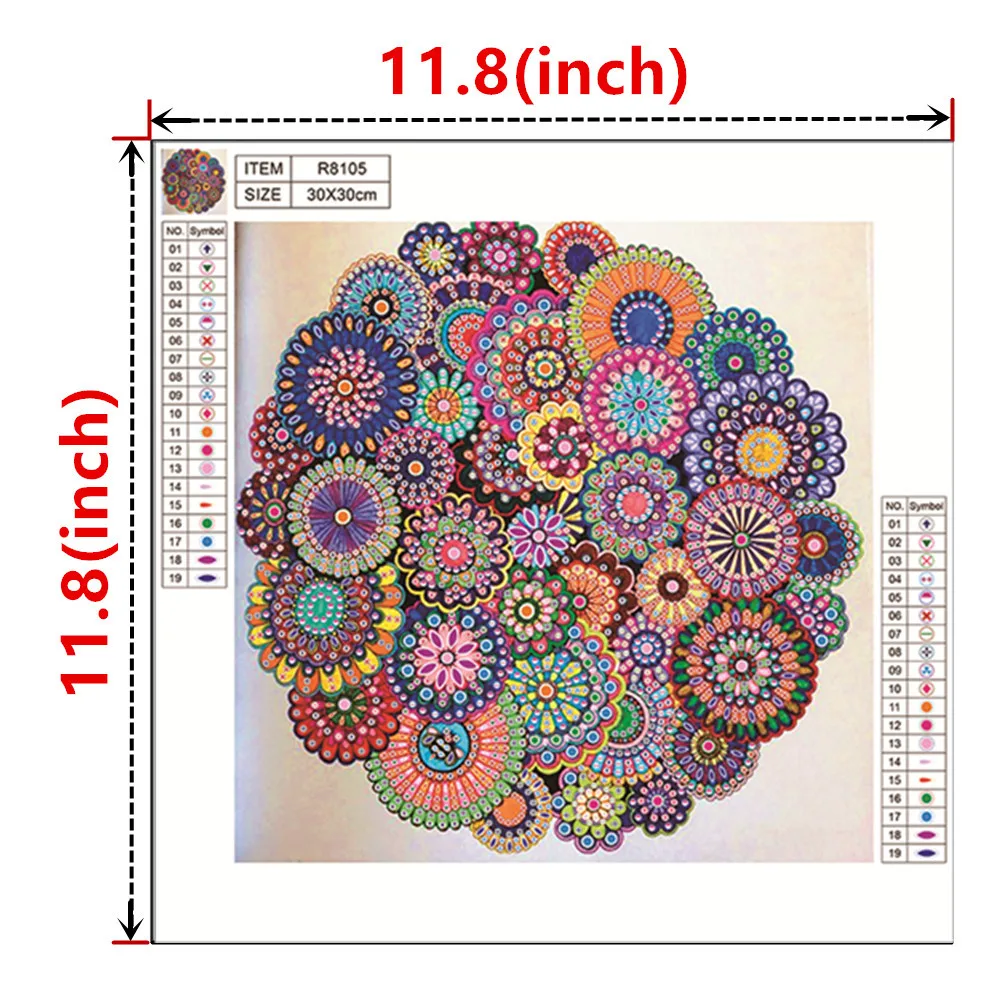 

Special-shaped crystal diamond embroidery kit 5D diamond painting mandala
