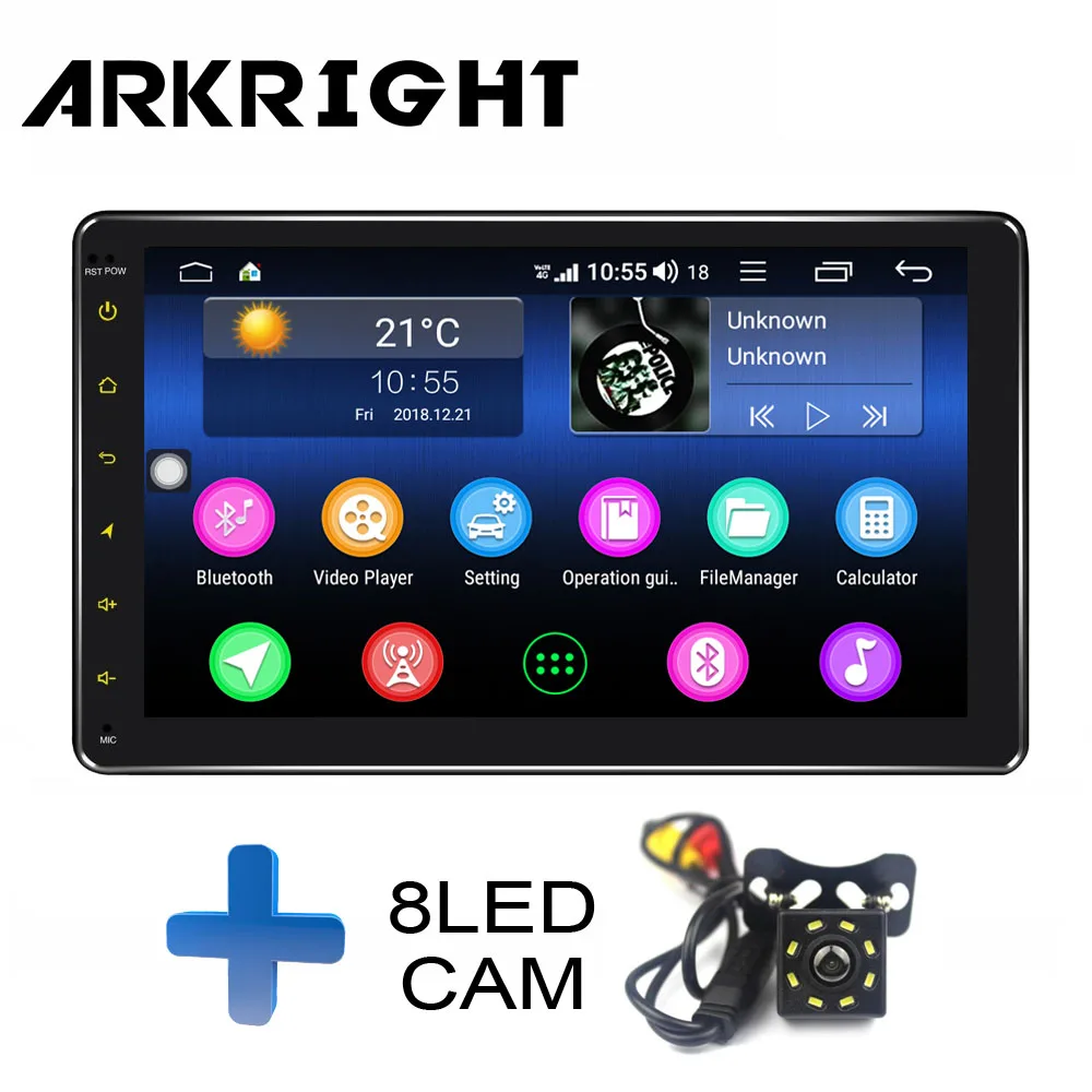 HU-CAM1 ARKRIGHT " 2 din ips Android 8,1 автомобильный dvd-плеер Android Автомагнитола 4+ 64 Гб DSP поддержка 4G sim-карта Восьмиядерный Carplay gps - Цвет: HU-CAM1