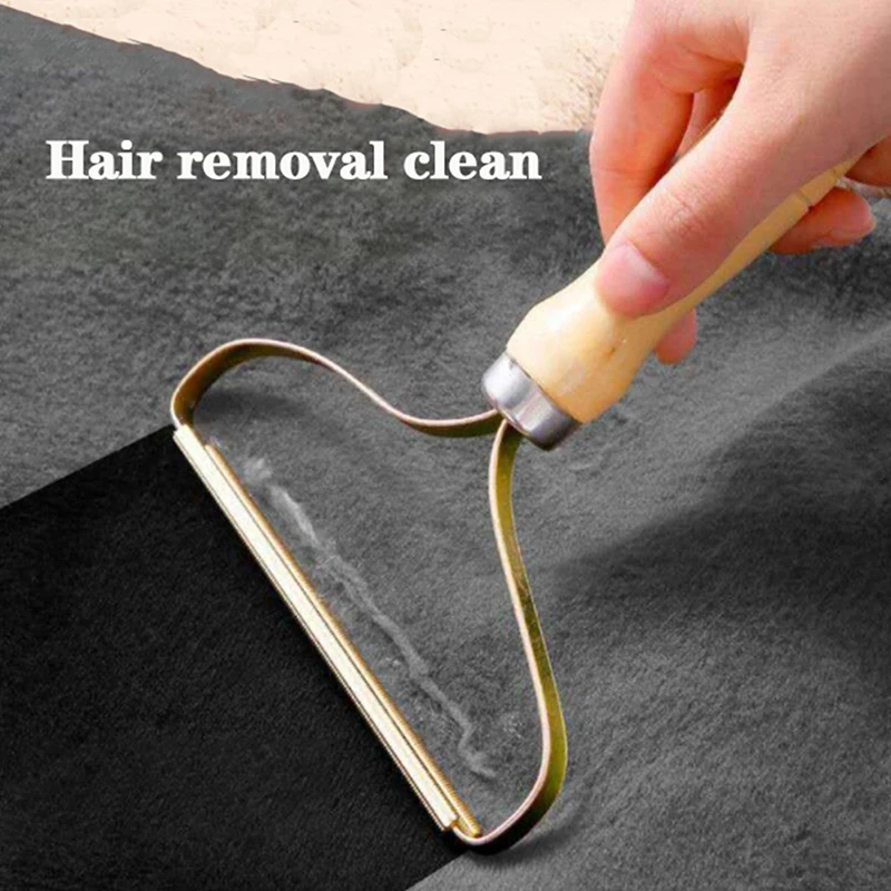

Portable woolen Coat Lint Remover cloths ​fuzz fabric shaver roll wooden brush