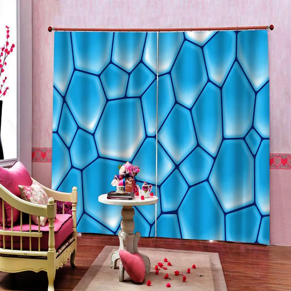 Домашний декор 3D занавески для гостиной затемняющие оконные квадратные фото