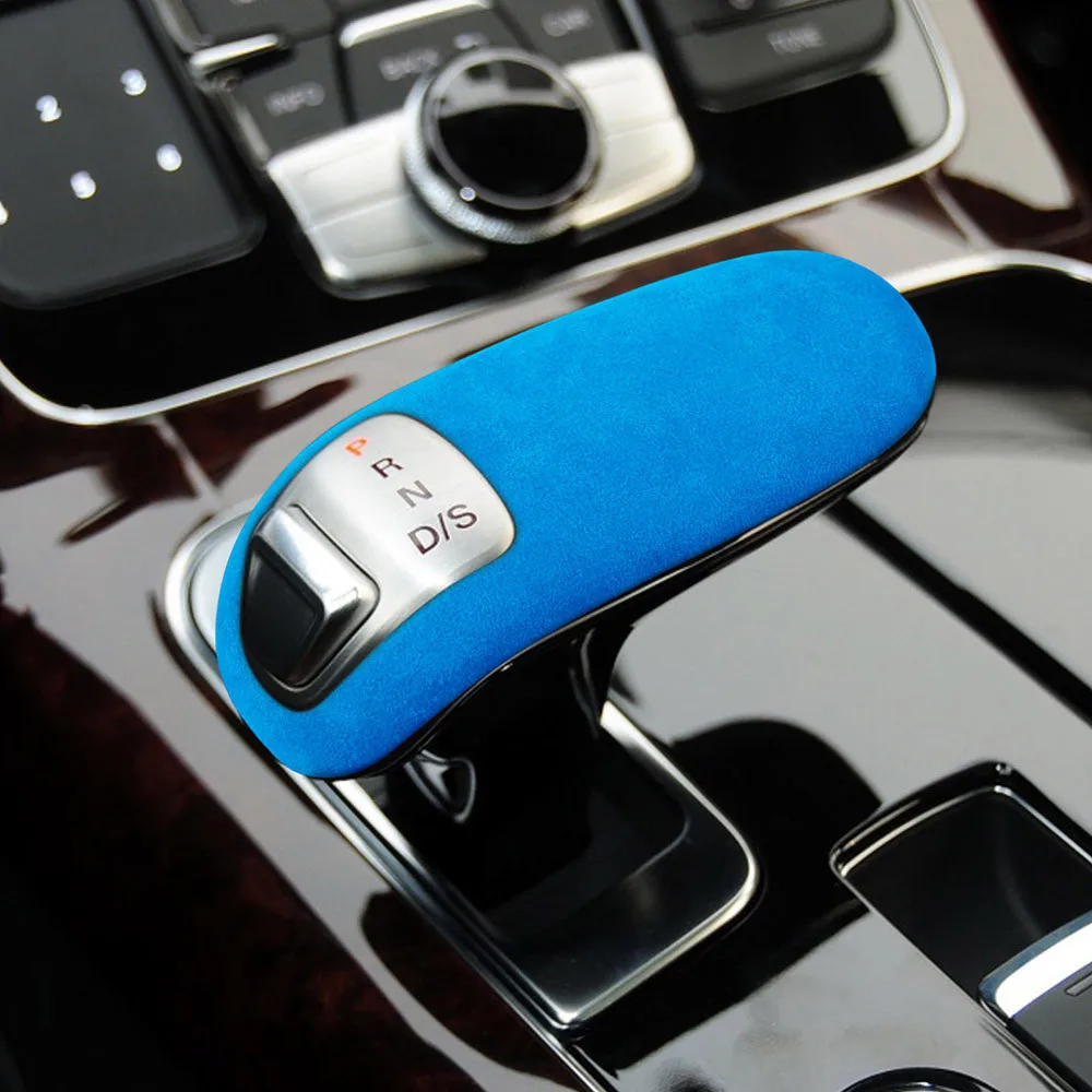 

Alcantara A8 Gear Shift Knob Trim For A8 2011-2017 Suede Leather Car Gear Shift Knob Cover Trim Automotive Goods