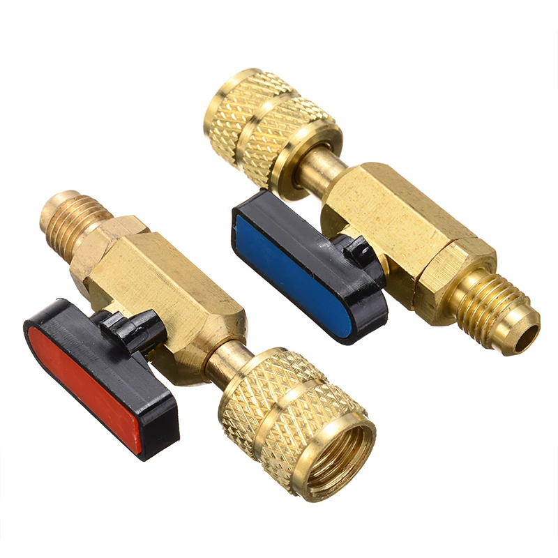 3 шт. латунные прямые шаровые клапаны для холодильного коллектора R410A|ball valve|refrigerant