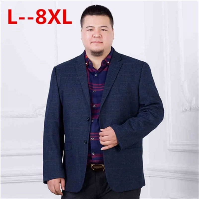 Большой размер 8XL 6XL 5XL 4XL мужской Корейский свободный крой Модный хлопковый