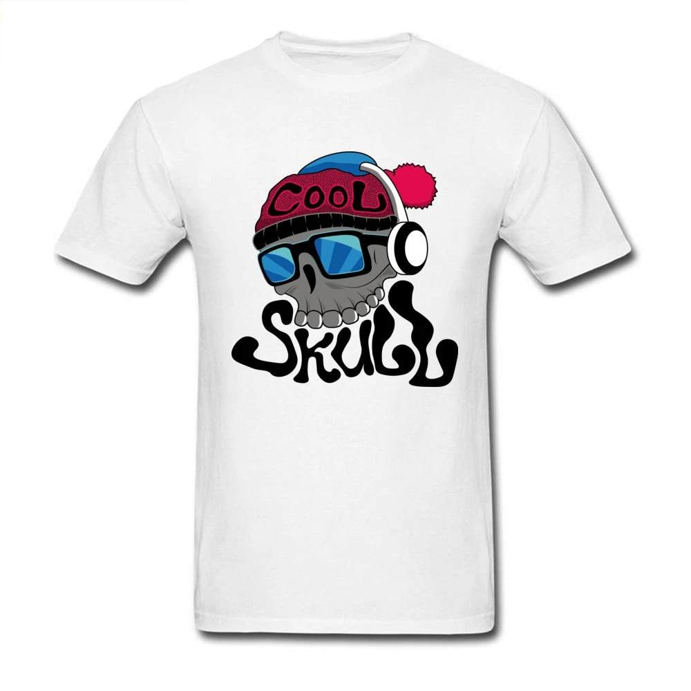 

Cool Skull T-shirt For Guys Men T Shirt Cotton Fabric Hipster Tshirt Hip Hop White Clothes Short Sleeve Tops Tees Drop Shipping