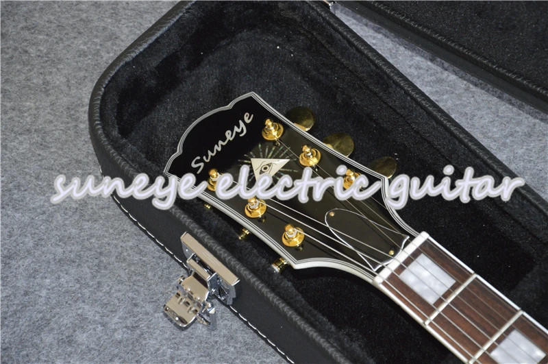 Suneye винтажная электрогитара Sunburst Tiger Grain Finish на заказ Гитара DIY Гитарный комплект