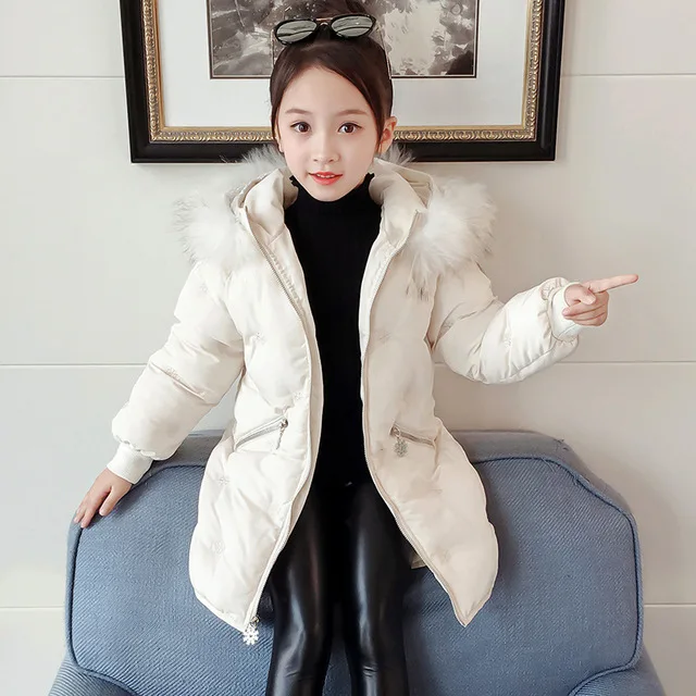 Детская зимняя куртка Rlyaeiz для девочек модное зимнее пальто Толстая теплая парка