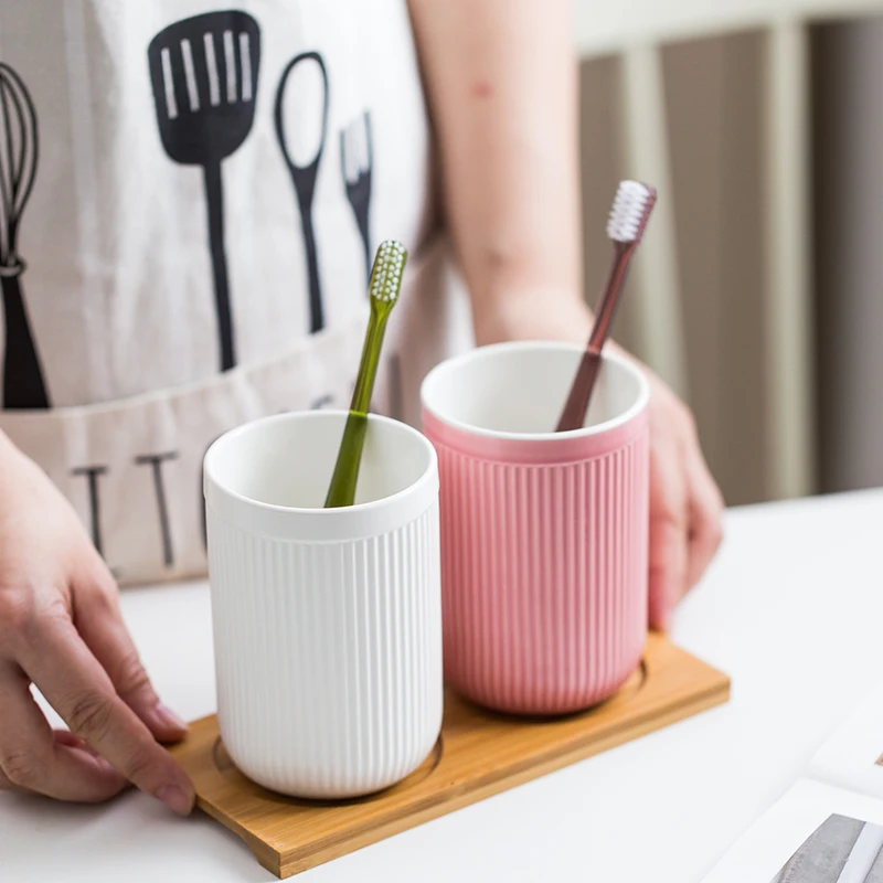 

2PCS / Set 400ml Matte Household Ceramic Mouth Cup Water Cup Wash Cup Brush Cup Teeth Cylinder Set WY112201