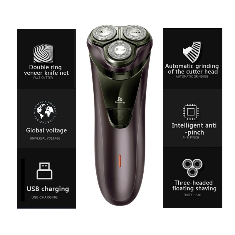Электробритва профессиональные головки с тройным лезвием машинка для бритья