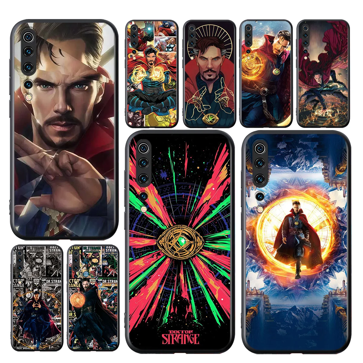 

For Xiaomi Mi 11i 11 10T 10i 9T 9 A3 8 Note 10 Ultra Lite Pro 5G CC9 SE Black Soft Marvel Avengers Doctor Strange Phone Case