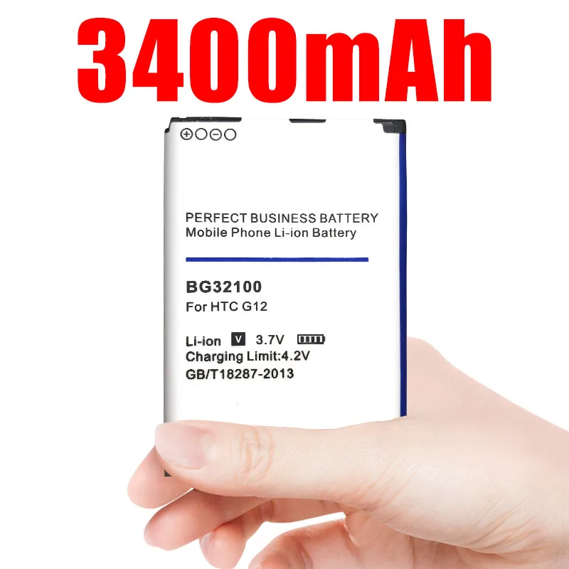 

3000mAh BG32100 Li-ion Phone Battery for HTC G11 G12 G15 A7272 A9393 T8698 Incredible S PG32130 S710D S710E