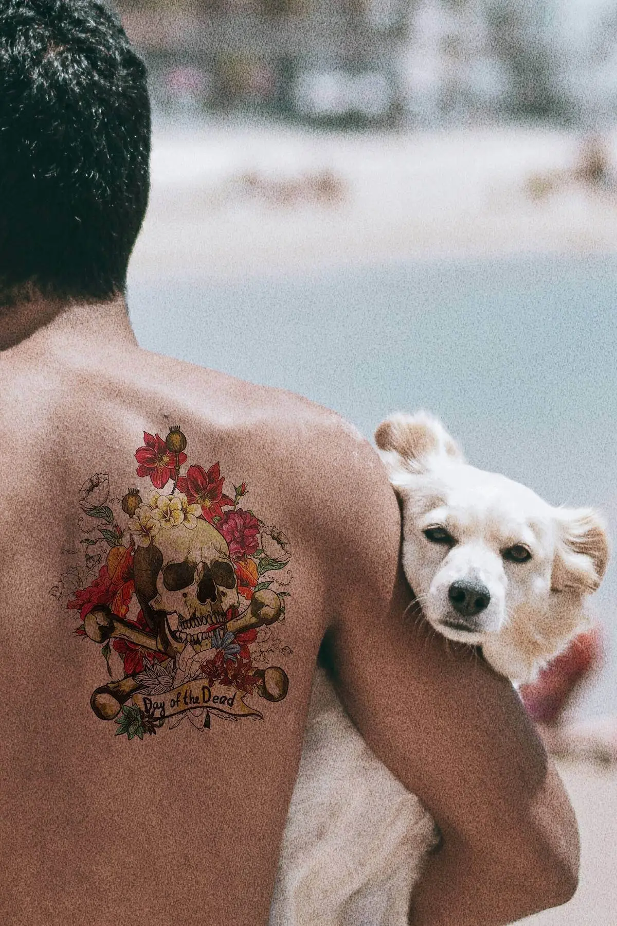 

Temporary Skull And Flower Multimodal Tattoo