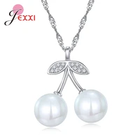 new trendy fashion plant 925 sterling silver big freshwater pearl pendant necklace for women best gift elegant jewelry big sale