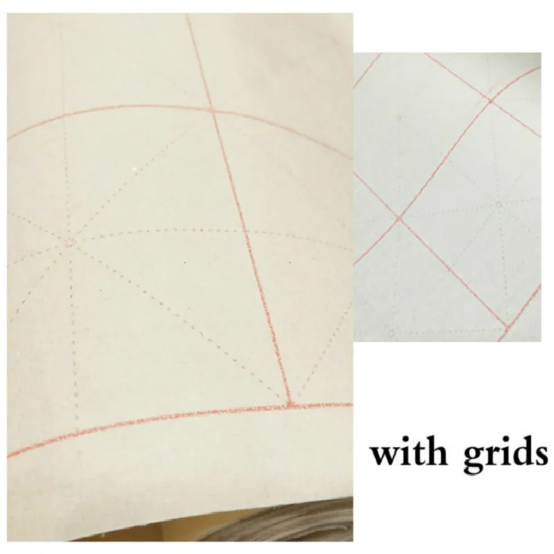 Рисовая бумага для каллиграфии наполовину созревшая длинная Xuan с решетками