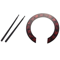 2x 5a nylon drumsticks stick for drum set 1 pcs soundhole rosette decal sticker with red pattern